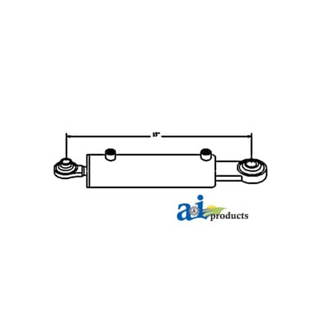 A & I Products Hydraulic Top Link Cylinder (Cat I) (2" Bore) 24.5" x4.3" x3.5" A-TLH002